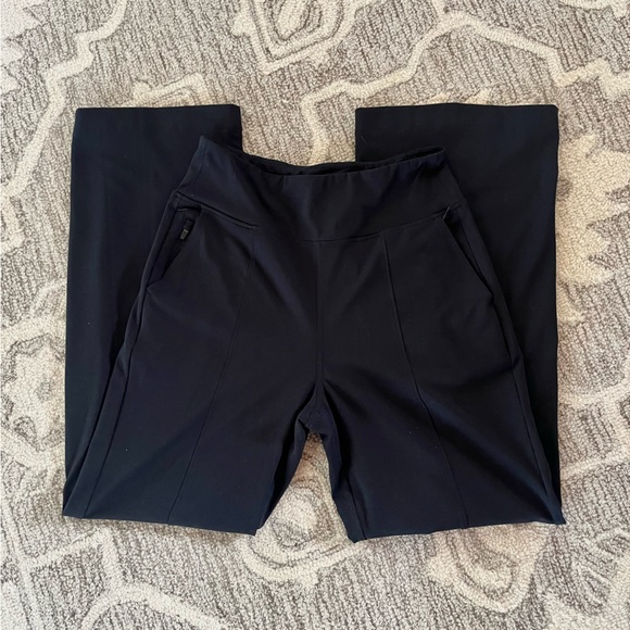 Lux Pants - Yogalicious Lux Womens High Waisted Julia Flare Wide Leg Yoga Pants Black Size L